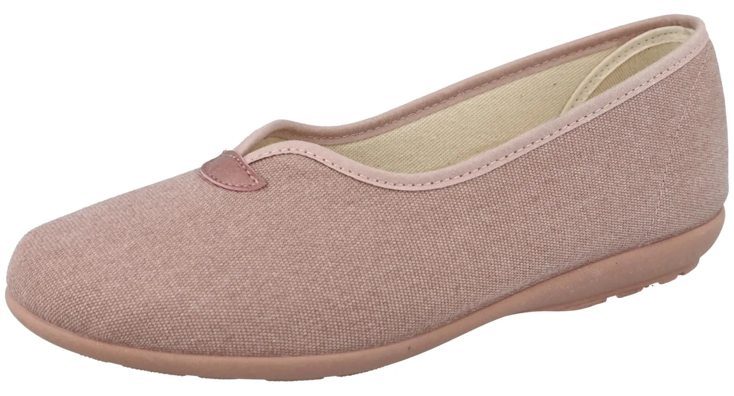 Womens Wide Fit Supportive Back Slipper - Genevieve<DB Wider Fit Shoes Hot