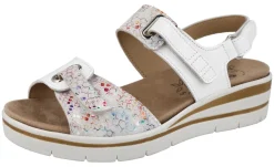 Womens Wide Fit Touch Fasten Wedge Sandal - Palm<DB Wider Fit Shoes Outlet