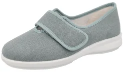 Womens Wide Fit Touch Fasten Canvas Shoe - Paddle<DB Wider Fit Shoes New