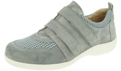 Womens Wide Fit Touch Fastening Stretch Panel Trainer - Pheasant<DB Wider Fit Shoes Best