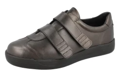 Womens Wide Fit Touch Fastening Trainers - Grasshopper<DB Wider Fit Shoes New
