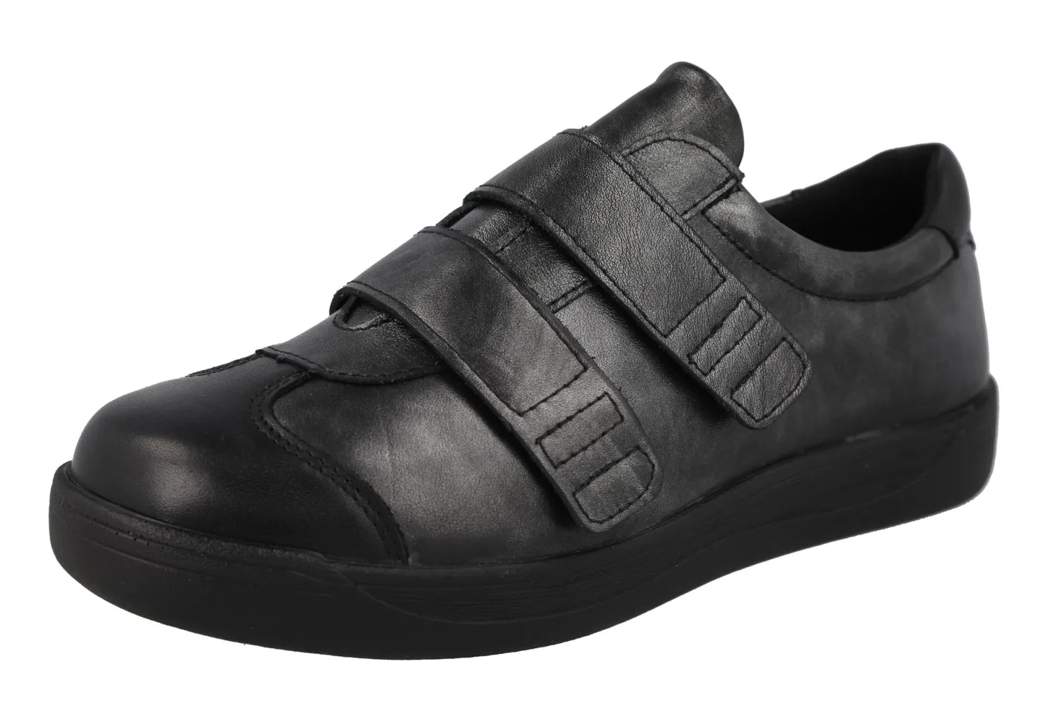 Womens Wide Fit Touch Fastening Trainers - Grasshopper<DB Wider Fit Shoes New
