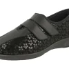 Womens Wide Fit Touch Strap  Stretch House Shoes - Azalea<DB Wider Fit Shoes Discount