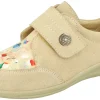 Womens Wide Fit Touch Strap Easy Access Flat Shoes - Royston<DB Wider Fit Shoes New