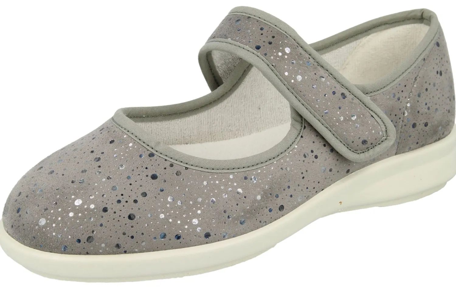 Womens Wide Fit Touch Strap Stretch Canvas Shoes - Bombay<DB Wider Fit Shoes Best