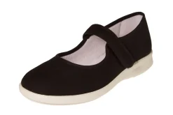 Womens Wide Fit Touch Strap Canvas Shoes - Jura<DB Wider Fit Shoes Online