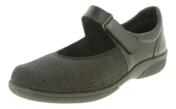 Womens Wide Fit Touch Strap Stretch Panel Flat Shoes - Roberta<DB Wider Fit Shoes New