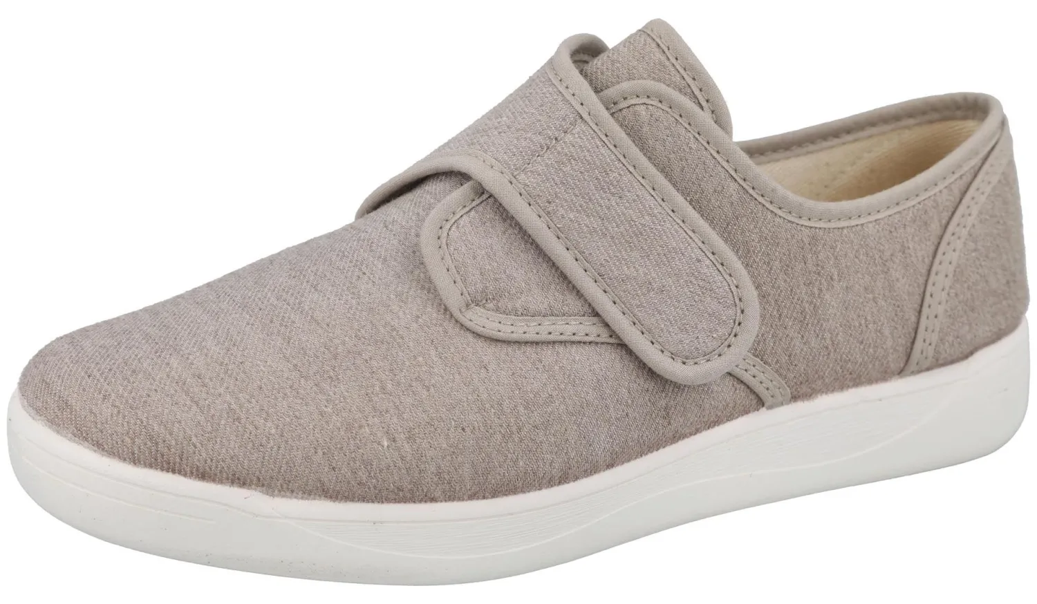 Womens Wide Fit Touch Strap Canvas Shoe - Casey<DB Wider Fit Shoes Fashion