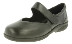 Womens Wide Fit Touch Strap Flat Shoes - Gull<DB Wider Fit Shoes Online