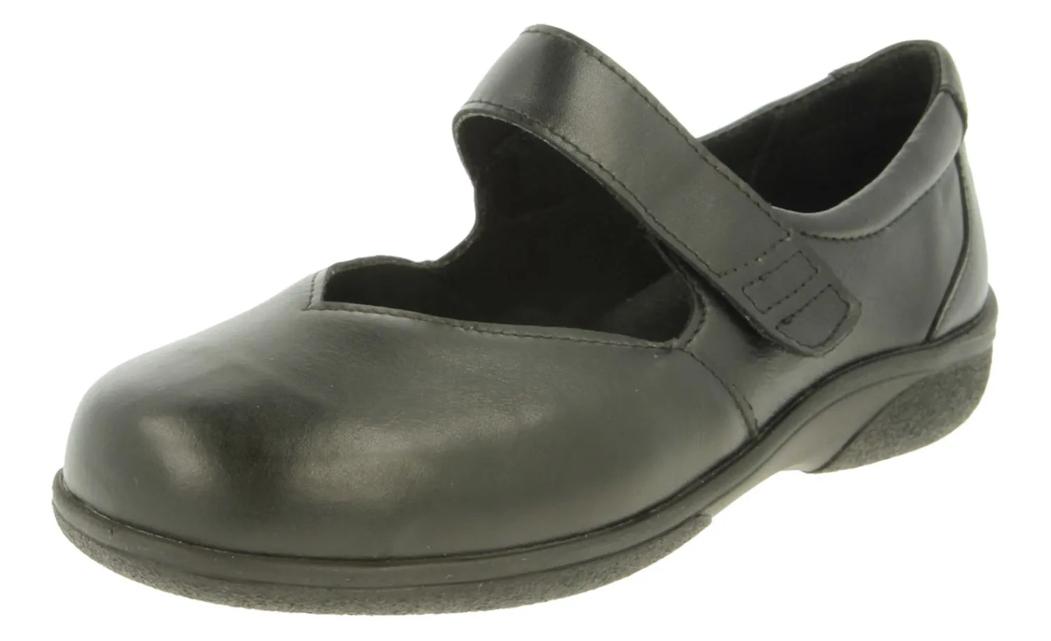 Womens Wide Fit Touch Strap Flat Shoes - Gull<DB Wider Fit Shoes Online