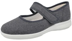 Womens Wide Fit Touch Strap Canvas Shoe - Teddy<DB Wider Fit Shoes New