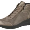 Womens Wide Fit Trainer Style Lace Up Wedge Boots - Antelope<DB Wider Fit Shoes Outlet