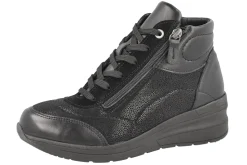 Womens Wide Fit Trainer Style Lace Up Wedge Boots - Antelope<DB Wider Fit Shoes Outlet