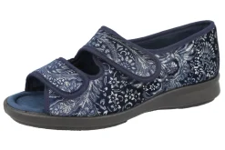 Womens Wide Fit Twin Strap Slippers - Hoe<DB Wider Fit Shoes Online
