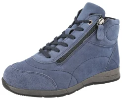 Womens Wide Fit Twin Zip Easy Access Lace Boots - Flat<DB Wider Fit Shoes Outlet