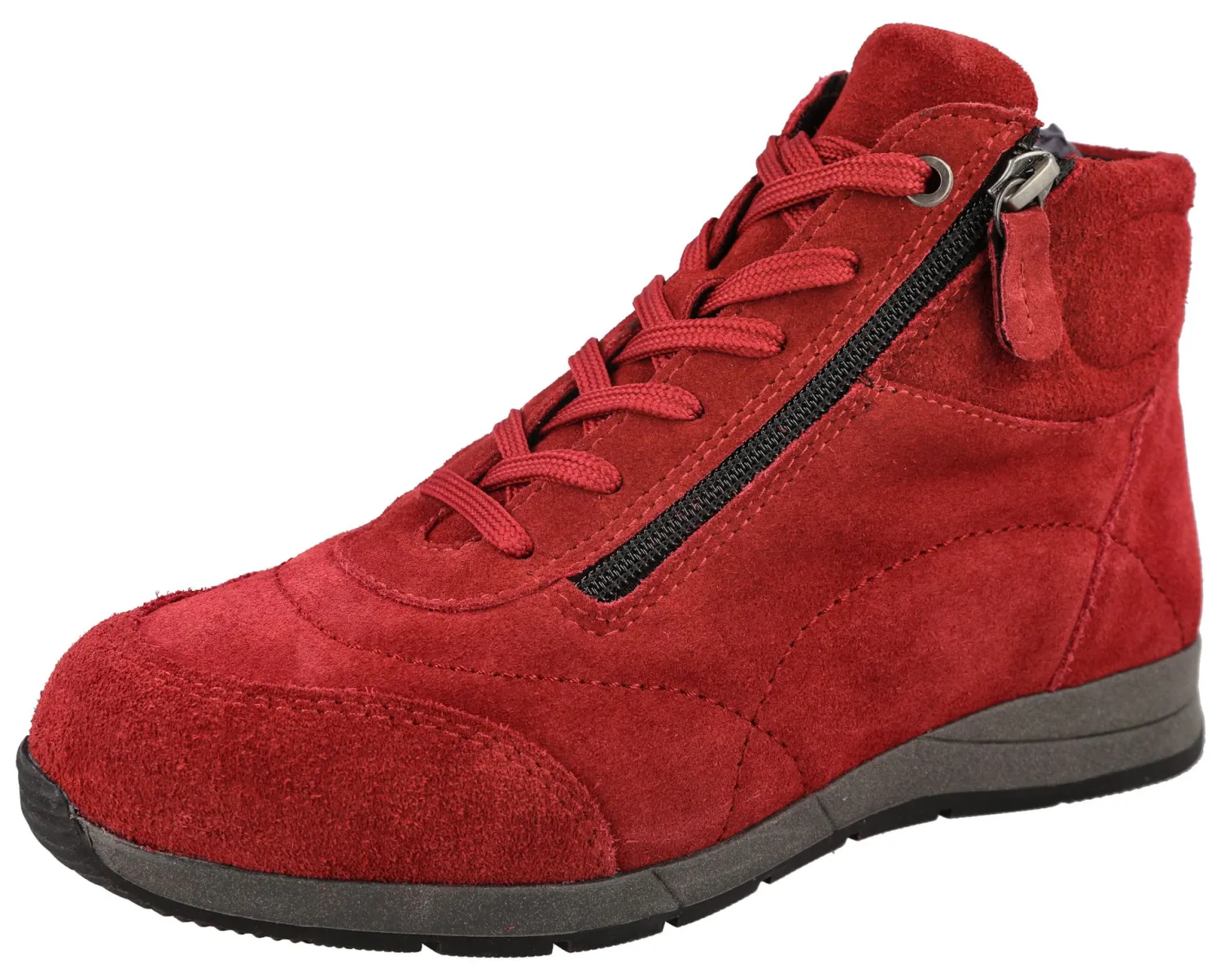 Womens Wide Fit Twin Zip Easy Access Lace Boots - Flat<DB Wider Fit Shoes Outlet