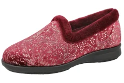Womens Wide Fit Velour Slippers - Devizes<DB Wider Fit Shoes Hot