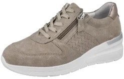 Womens Wide Fit Wedge Heel Easy Access Trainers - Arabia<DB Wider Fit Shoes Discount