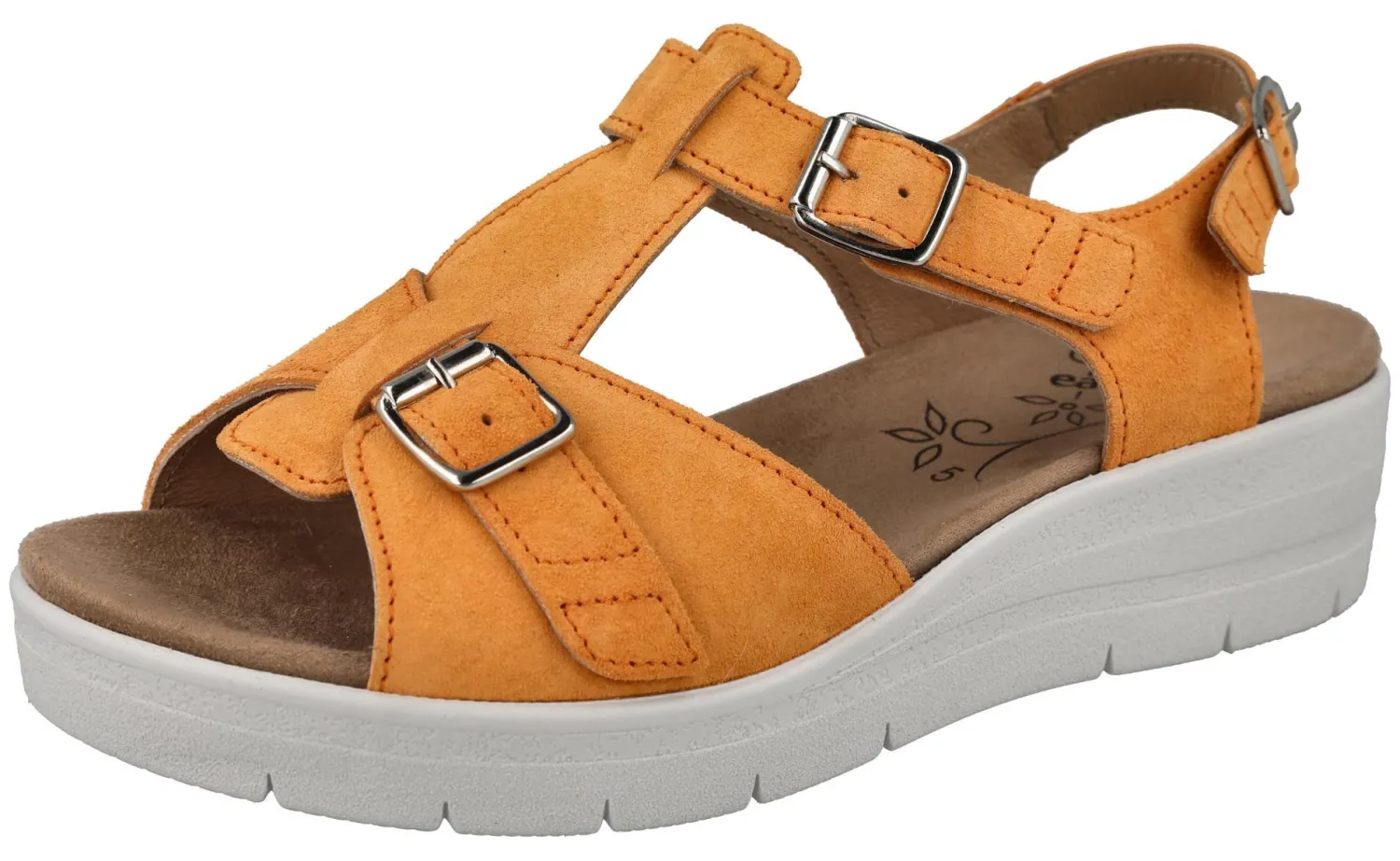 Womens Wide Fit Wedge Heel Sandal - Francesca<DB Wider Fit Shoes Fashion