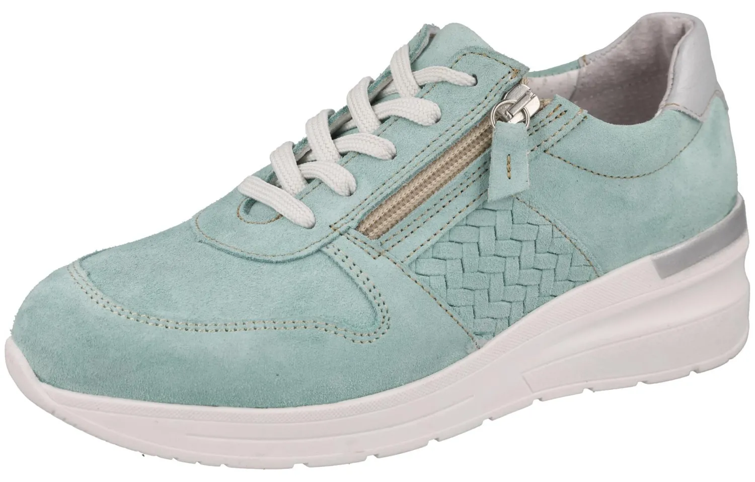 Womens Wide Fit Wedge Heel Easy Access Trainers - Arabia<DB Wider Fit Shoes Discount