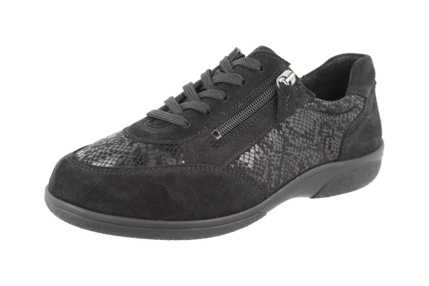 Womens Wide Fit Zip Entry Lace Trainers - Waxwing<DB Wider Fit Shoes Fashion