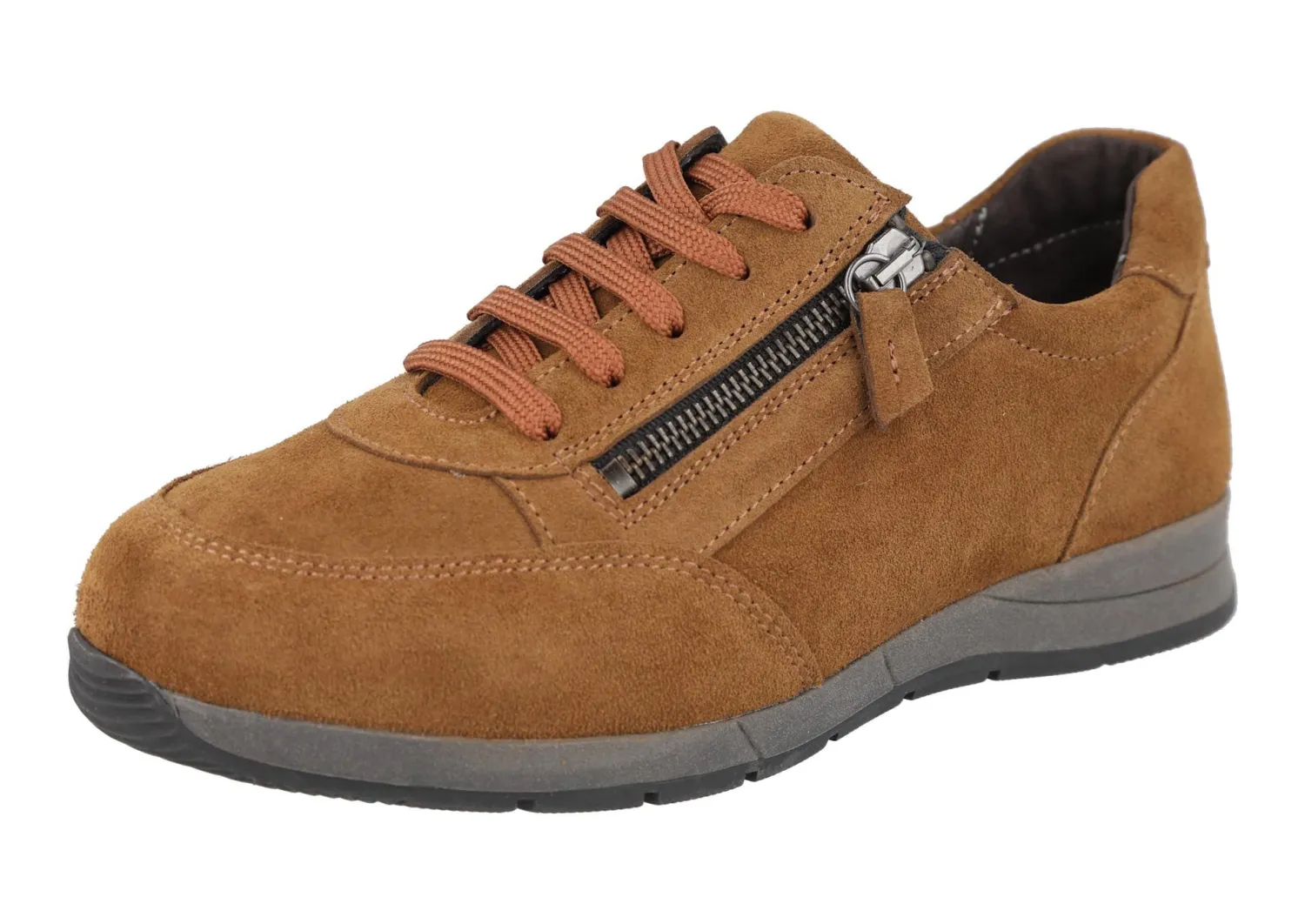 Womens Wide Fit Zip Entry Lace Trainers - Harrier<DB Wider Fit Shoes Sale