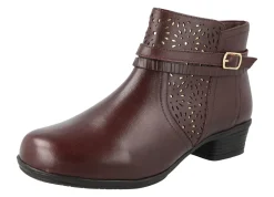 Womens Wide Fit Zip Fastening Ankle Boots - Sky<DB Wider Fit Shoes Hot