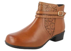 Womens Wide Fit Zip Fastening Ankle Boots - Sky<DB Wider Fit Shoes Hot